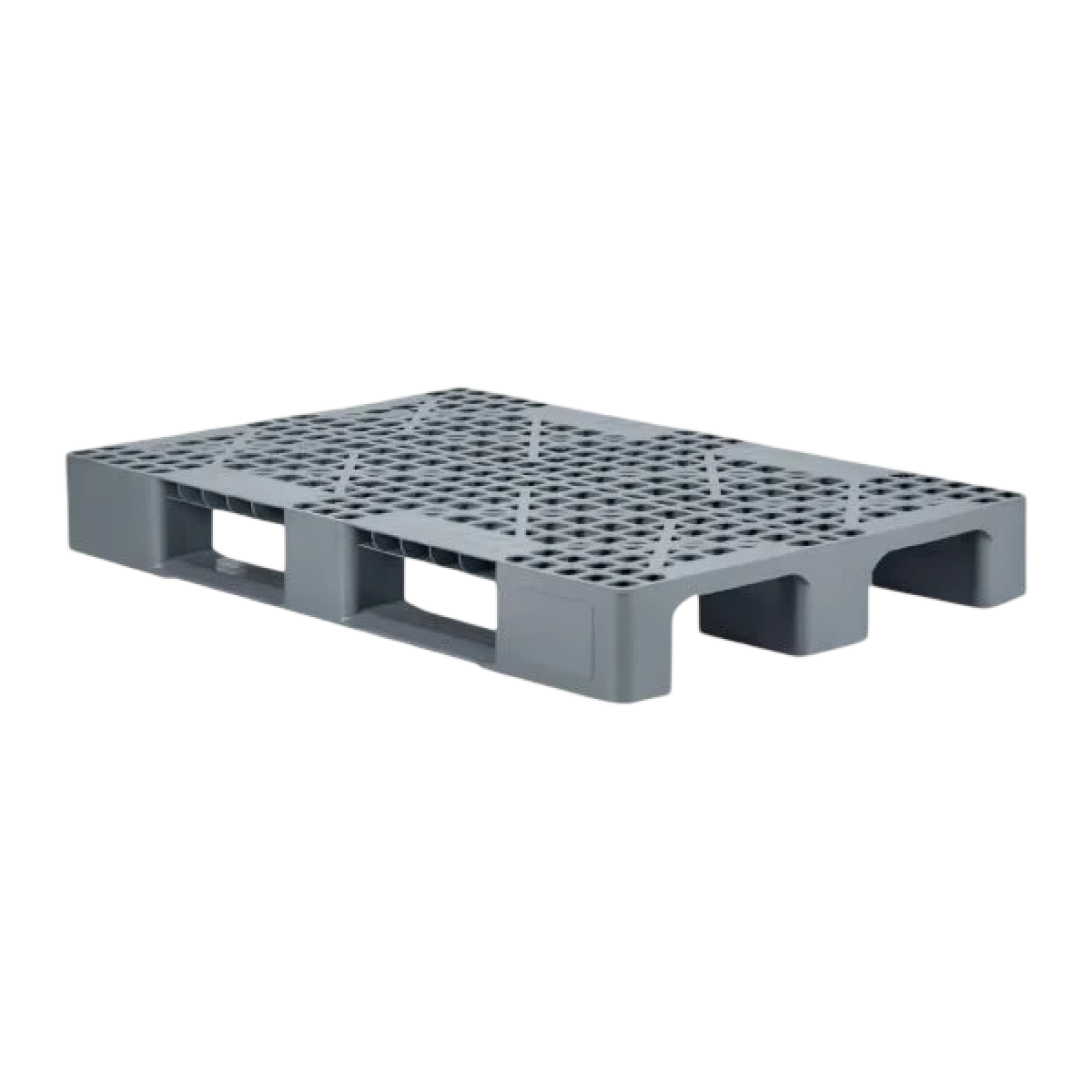 Düz Delikli Palet / Gri 80x120x15